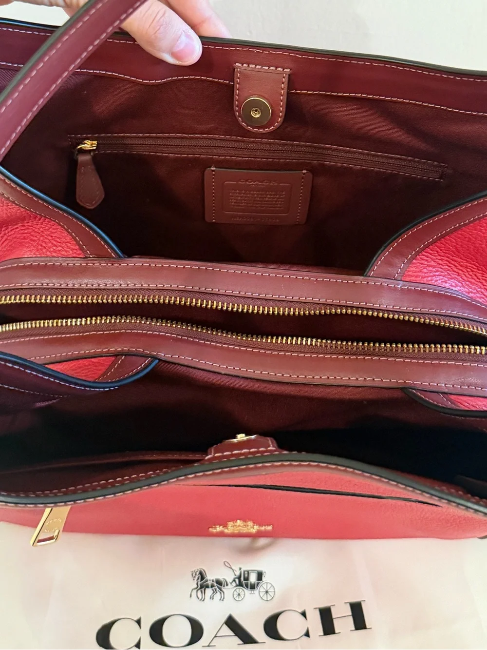 Coach Red Leather Hobo Bag (brand new)